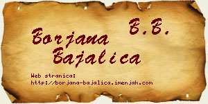 Borjana Bajalica vizit kartica